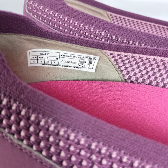 Vionic Vortex Kallie Slip-On Shoes Women’s Size 10 Grape Kiss Knit Comfort Sneak - Picture 10 of 10